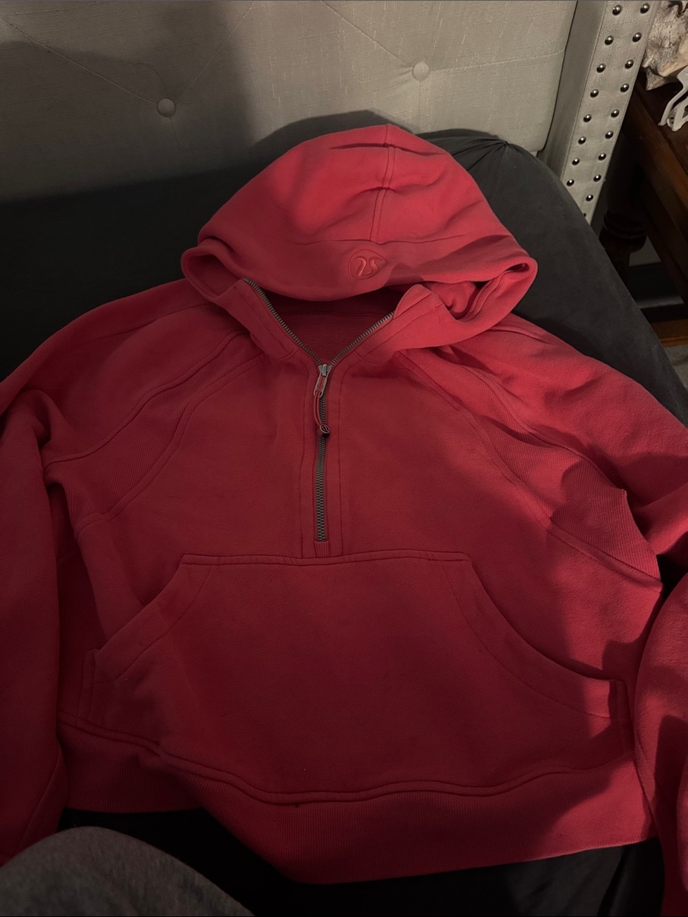 lululemon athletica Red Half-Zip Hoodie Sweater